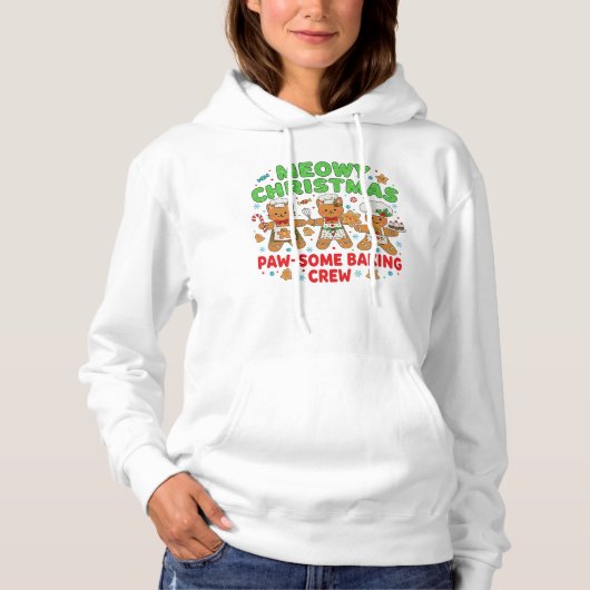 Funny Holiday Cat Sweatshirt" Hoodie (Voorkant)