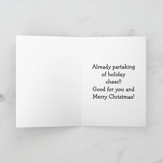 Funny Holiday Cheer Christmas Wenskaart Feestdagen Kaart (Binnen)