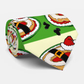 FUNNY HOLIDAY CHRISTMAS SANTA CLAUS STRIPED STROPDAS (Opgerold)