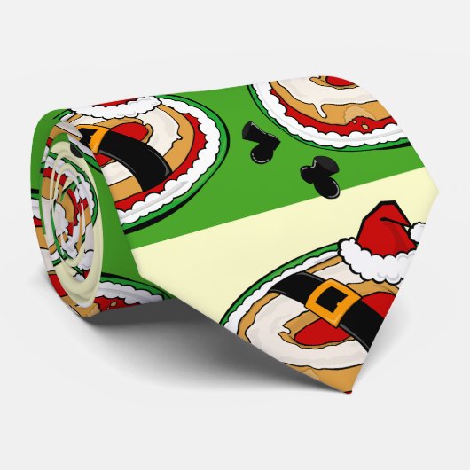 FUNNY HOLIDAY CHRISTMAS SANTA CLAUS STRIPED STROPDAS (Opgerold)