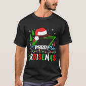 Funny Holiday Cruising Trip Xmas Lights Matching V T-shirt (Voorkant)