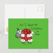 Funny Holiday Cute Sheep Kerstmis Cartoon Briefkaart (Voorkant / Achterkant)