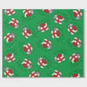 Funny Holiday Cute Sheep Kerstmis Cartoon Cadeaupapier (Vlak)