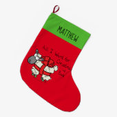 Funny Holiday Cute Sheep Kerstmis Cartoon Grote Kerstsok (Voorkant (Hangend))