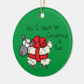 Funny Holiday Cute Sheep Kerstmis Cartoon Keramisch Ornament (Links)