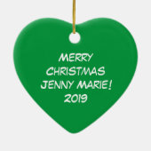 Funny Holiday Cute Sheep Kerstmis Cartoon Keramisch Ornament (Achterkant)