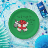 Funny Holiday Cute Sheep Kerstmis Cartoon Papieren Bordje (Feest)