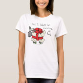 Funny Holiday Cute Sheep Kerstmis Cartoon T-shirt (Voorkant)