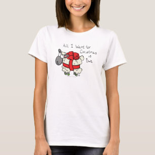 Funny Holiday Cute Sheep Kerstmis Cartoon T-shirt