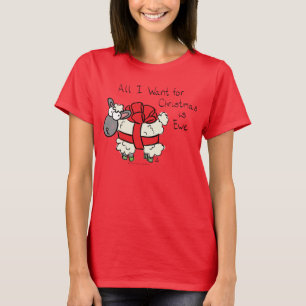 Funny Holiday Cute Sheep Kerstmis Cartoon T-shirt