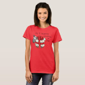 Funny Holiday Cute Sheep Kerstmis Cartoon T-shirt (Voorkant volledig)