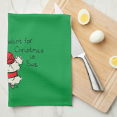 Funny Holiday Cute Sheep Kerstmis Cartoon Theedoek (Quarter Fold)