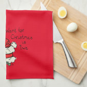 Funny Holiday Cute Sheep Kerstmis Cartoon Theedoek (Quarter Fold)