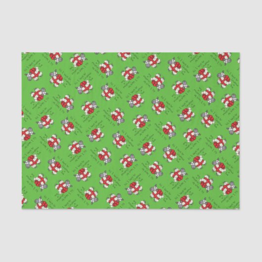 Funny Holiday Cute Sheep Kerstmis Cartoon Tissuepapier (Voorkant)