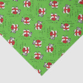 Funny Holiday Cute Sheep Kerstmis Cartoon Tissuepapier (Detail)