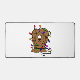 Funny Holiday Dog kerstlampjes Rammenas Bureaumat
