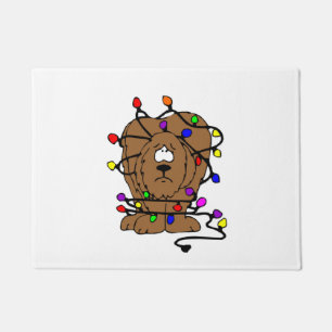 Funny Holiday Dog kerstlampjes Rammenas Deurmat