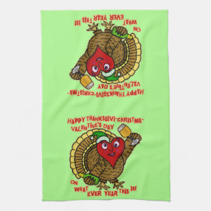 Funny Holiday Drink Turkey Heart Theedoek