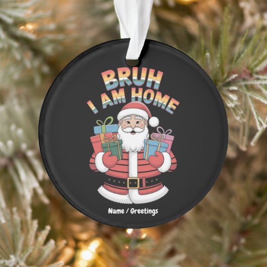 Funny Holiday Gift Bringer Humor Festive Winter  Ornament (Boom)