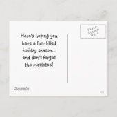 Funny Holiday Greeting Card Feestdagenkaart (Achterkant)