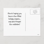 Funny Holiday Greeting Card Feestdagenkaart (Achterkant)