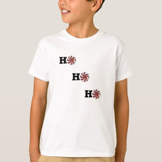 Funny Holiday Ho Ho Peppermint Snoep T-shirt (Voorkant)