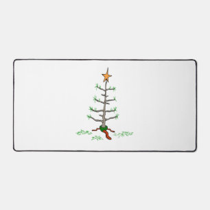 Funny Holiday Joke Sad die met kerstbomen kijkt Bureaumat