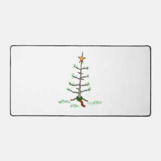 Funny Holiday Joke Sad die met kerstbomen kijkt Bureaumat