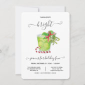 Funny Holiday Kerstmis Uitnodiging van cocktail Pa (Voorkant)