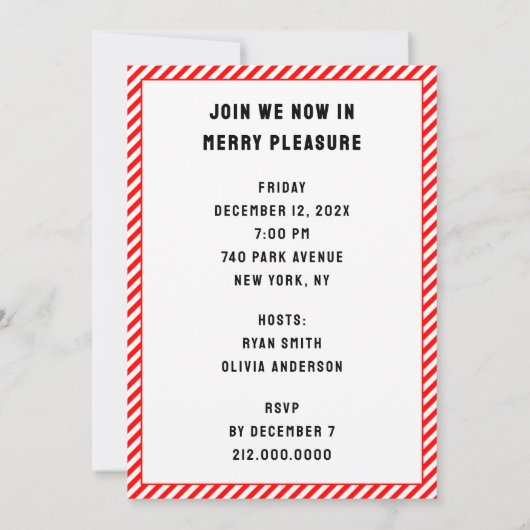 Funny Holiday Party Kaart (Achterkant)