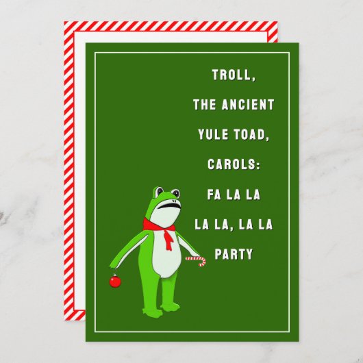 Funny Holiday Party Kaart (Voorkant / Achterkant)