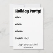Funny Holiday Party Uitnodigingen (Achterkant)
