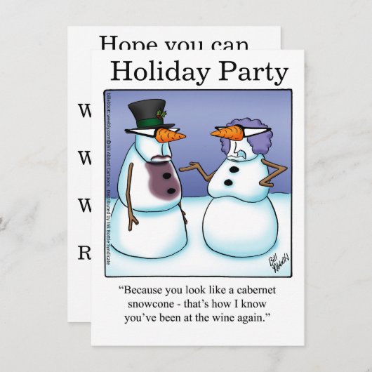 Funny Holiday Party Uitnodigingen (Voorkant / Achterkant)