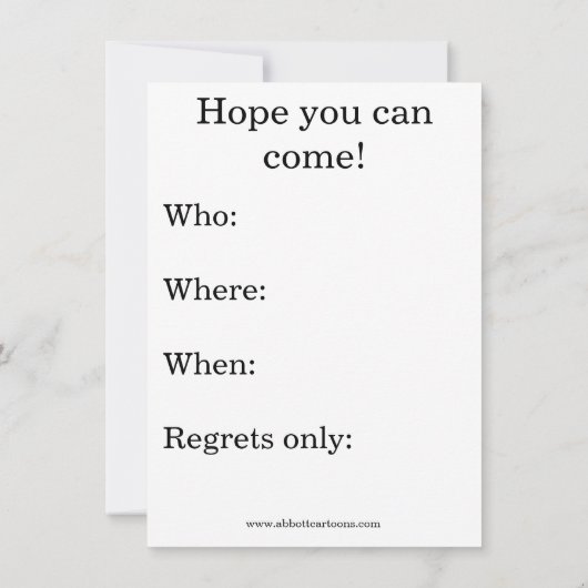 Funny Holiday Party Uitnodigingen (Achterkant)