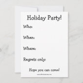 Funny Holiday Party Uitnodigingen (Achterkant)