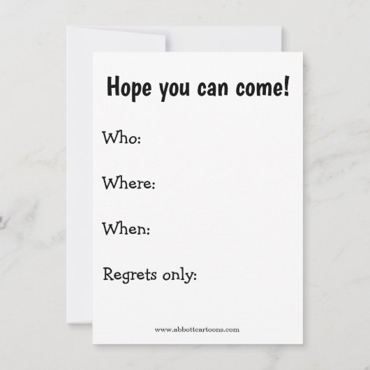 Funny Holiday Party Uitnodigingen (Achterkant)