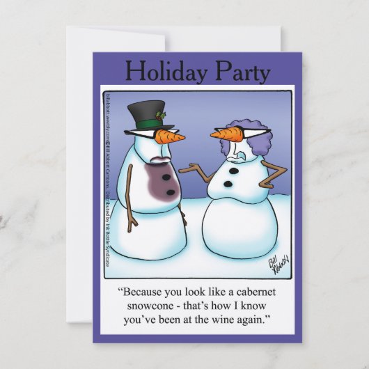Funny Holiday Party Uitnodigingen (Voorkant)