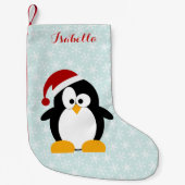 Funny Holiday Penguin Gepersonaliseerd Kleine Kerstsok (Voorkant)