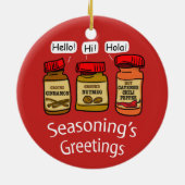 Funny Holiday Pun van de groeten van de zeevaart Keramisch Ornament (Achterkant)