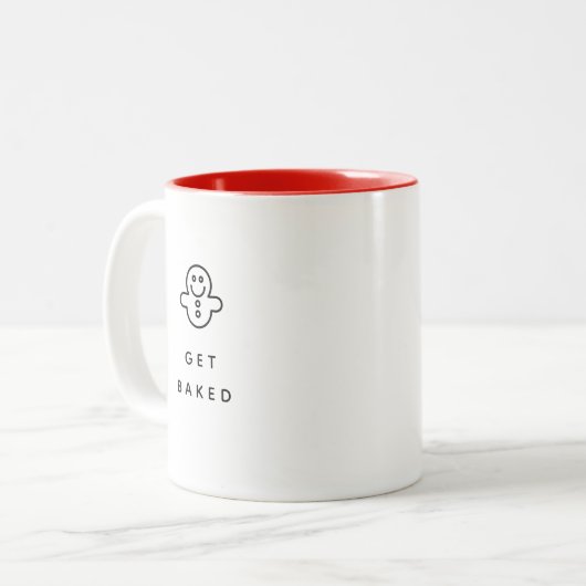 Funny Holiday Quote krijgt 't minimalistisch Tweekleurige Koffiemok (Voorkant links)