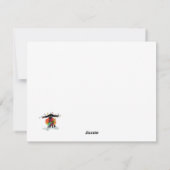 Funny Holiday Sheep met kerstverlichting Kaart (Achterkant)