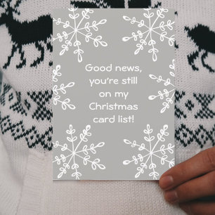 Funny Holiday Snowflake kerstKaart