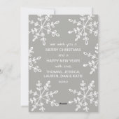 Funny Holiday Snowflake kerstKaart (Achterkant)