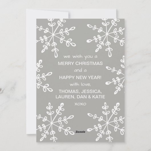 Funny Holiday Snowflake kerstKaart (Achterkant)