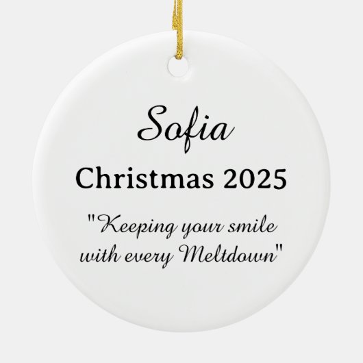 “Funny Holiday – Snowman Meltdown  Keramisch Ornament (Achterkant)