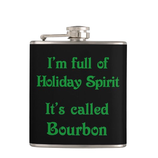 Funny Holiday Spirit Bourbon Flask Heupfles (Voorkant)