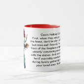 Funny Holiday Survival Tips van een Koe Mok (Midden)