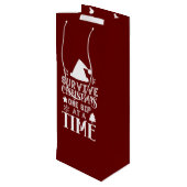 Funny Holiday Wine Tas Wijn Cadeautas (Achterkant Gekanteld)