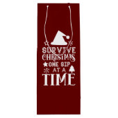 Funny Holiday Wine Tas Wijn Cadeautas (Achterkant)