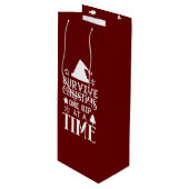Funny Holiday Wine Tas Wijn Cadeautas (Voorkant Gekanteld)